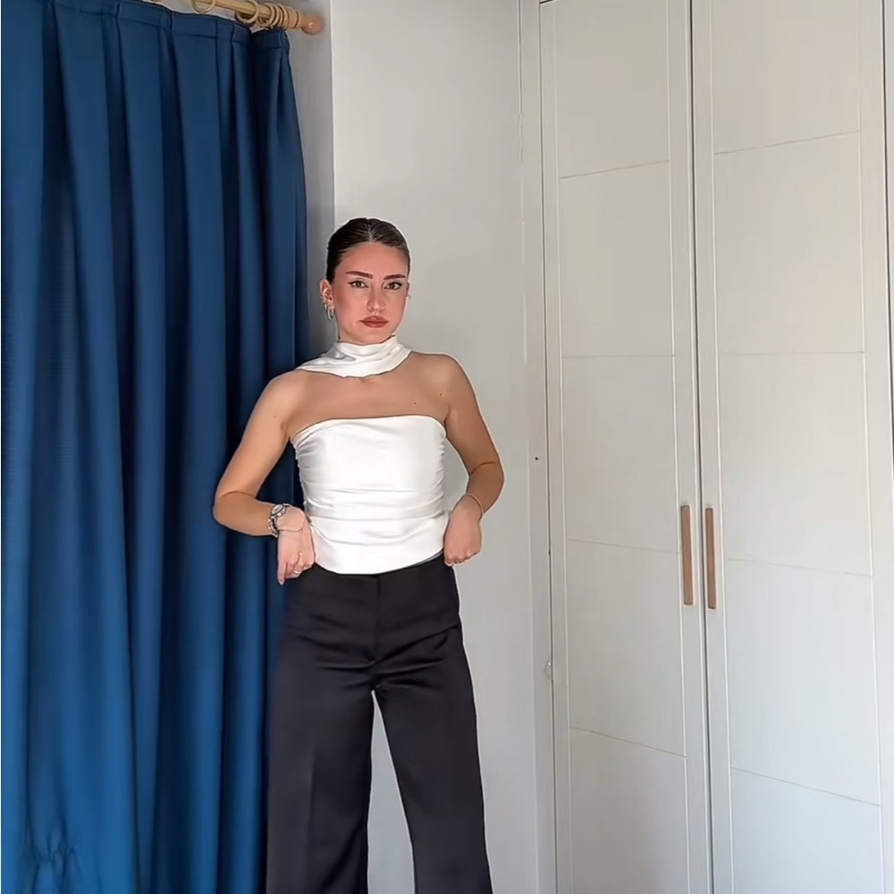 Zara White Halter Top